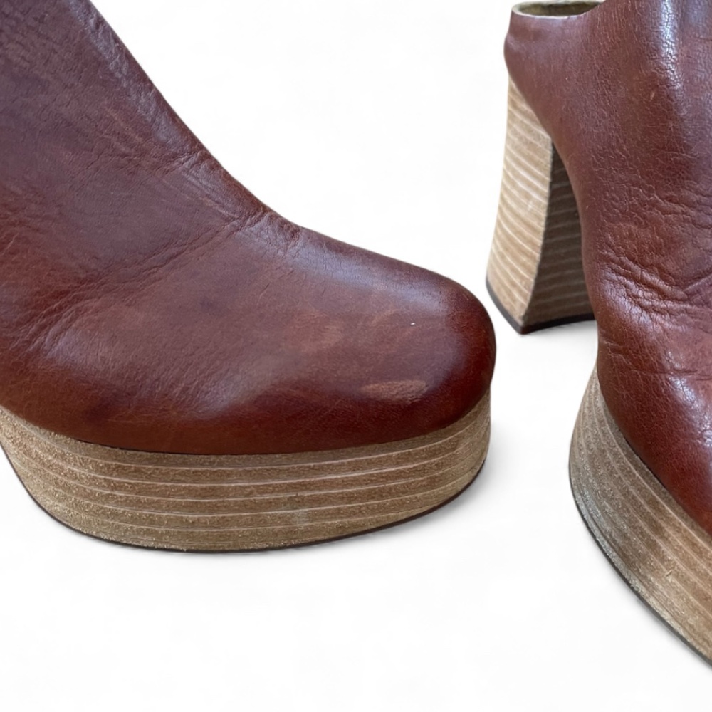 Kork-Ease Veronica Heeled Clogs Brown Leather Size 9 - Picture 6 of 9